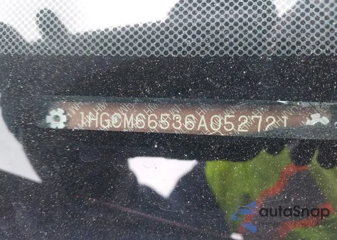 2006 Honda Accord 3.0 Ex из США, поврежденный, VIN 1HGCM66536A052721